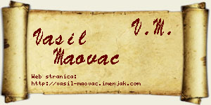 Vasil Maovac vizit kartica